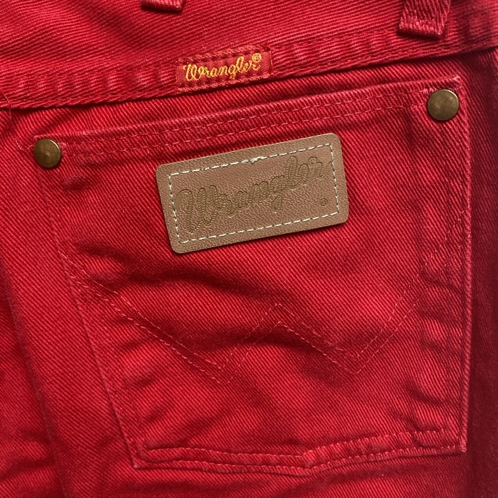 Wrangler Red Straight Leg Jeans